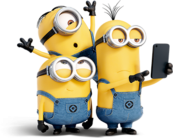minions looking at cell phone